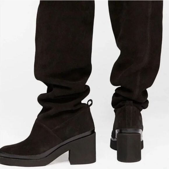 NIB Free People Black Suede Over The Knee Slouch Boots - Picture 6 of 8